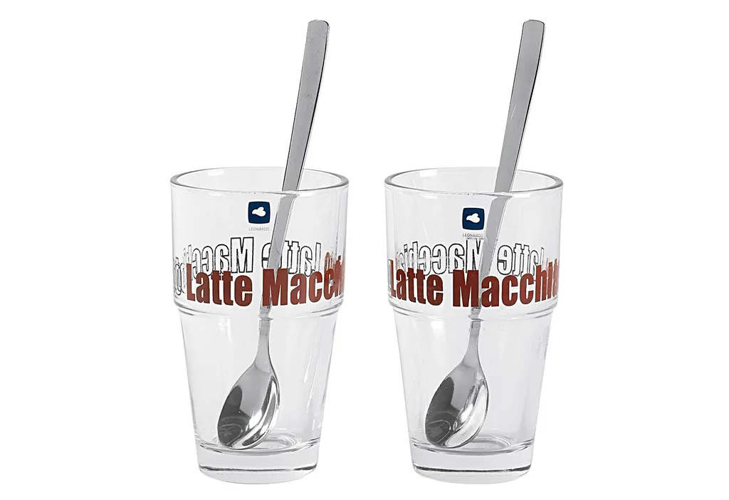 Leonardo Latte Macchiatto Becher 'Solo LM' Mit Löffel, 400ml, Ø 8,5 X 14,7cm (4er Set) 6 Leonardo Latte Macchiatto Becher 'Solo LM' Mit Löffel, 400ml, Ø 8,5 X 14,7cm (4er Set) – Bild 6