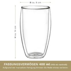 Creano Doppelwandiges Thermoglas 400ml „DG-SH“, Großes Doppelwandglas Aus Borosilikatglas, Doppelwandige Kaffeegläser, Teegläser, Latte Gläser 4er Set 12 Creano Doppelwandiges Thermoglas 400ml „DG-SH“, Großes Doppelwandglas Aus Borosilikatglas, Doppelwandige Kaffeegläser, Teegläser, Latte Gläser 4er Set -Qualitätsladen Für Geschirr c8882af7c10ab86eb93b9fcabc1241c0