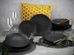 CreaTable 23211 Tafelservice Elements Collection Vesuvio Black Für 4 Personen, Steinzeug, Schwarz/grau (1 Set, 12-teilig) 34 CreaTable 23211 Tafelservice Elements Collection Vesuvio Black Für 4 Personen, Steinzeug, Schwarz/grau (1 Set, 12-teilig) -Qualitätsladen Für Geschirr c88b90ea74976b04c2acf7d447d85338