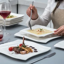 MALACASA, Serie Amparo, Cremeweiß Porzellan Tafelservice 12 Tlg. Set Speiseteller Und Suppenteller Geschirrset Für 6 Personen -Qualitätsladen Für Geschirr c91723c1ee18d03a65f254a588bf4138 1