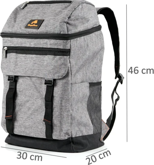 CampFeuer Kühlrucksack 20 Liter Grau, Leicht Und Wasserdicht – Bild 4