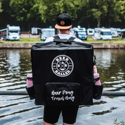 BeerBaller® Travel Bag - Beer Pong Tisch Tragetasche Inkl. Kühl- Und Becherfach – Bild 3