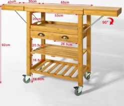 SoBuy FKW25-N Servierwagen Aus Hochwertigem Bambus Küchenwagen Küchenregal Rollwagen BHT Ca: 65 (95/125) X92x40cm 13 SoBuy FKW25-N Servierwagen Aus Hochwertigem Bambus Küchenwagen Küchenregal Rollwagen BHT Ca: 65 (95/125) X92x40cm -Qualitätsladen Für Geschirr c9d7787c13ca22cde7cc6e768fa41da9