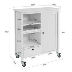 SoBuy FKW104-W Küchenwagen Servierwagen Rollwagen Mit Tür, Flaschenablage Und Schublade Weiß BHT Ca.: 80x93x40cm 11 SoBuy FKW104-W Küchenwagen Servierwagen Rollwagen Mit Tür, Flaschenablage Und Schublade Weiß BHT Ca.: 80x93x40cm -Qualitätsladen Für Geschirr c9e1fc4acb9ffd8ccc3be454289c1bdd