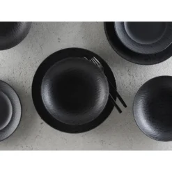 CreaTable 33320 Tafelservice Rondo Schiefer Für 6 Personen, Steinzeug, Schwarz (1 Set, 12-teilig) 15 CreaTable 33320 Tafelservice Rondo Schiefer Für 6 Personen, Steinzeug, Schwarz (1 Set, 12-teilig) -Qualitätsladen Für Geschirr ca29eb8142adac82a38a2af706004331