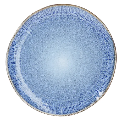 MamboCat Reactive Blue 18-tlg. Set I 6 Personen I Außen Kupfer I Speiseteller, Müslischalen & Kuchenteller I Steingut-Geschirr – Bild 2
