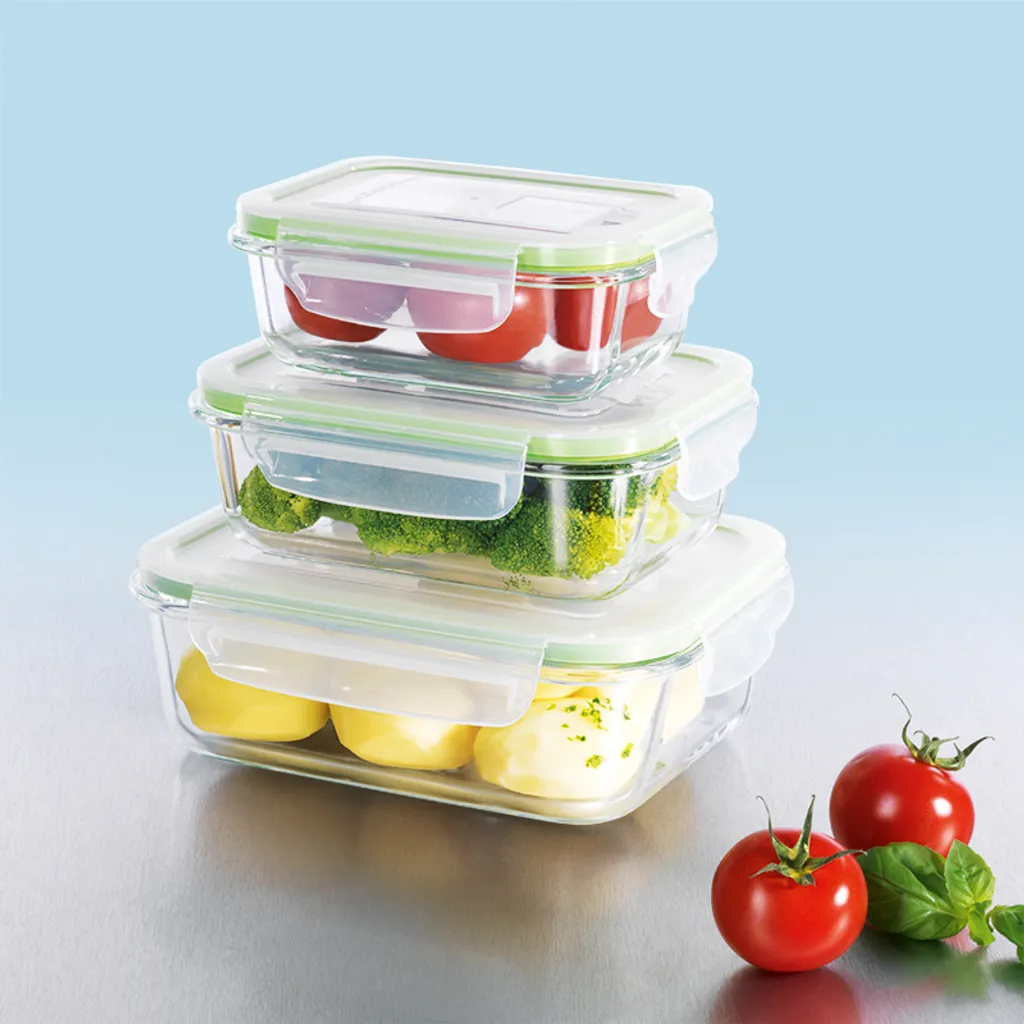 Glas Frischhaltedosen 3er Set Klick-It Gefrierdosen Lunchbox Brotdose Mikrowelle 1 Glas Frischhaltedosen 3er Set Klick-It Gefrierdosen Lunchbox Brotdose Mikrowelle