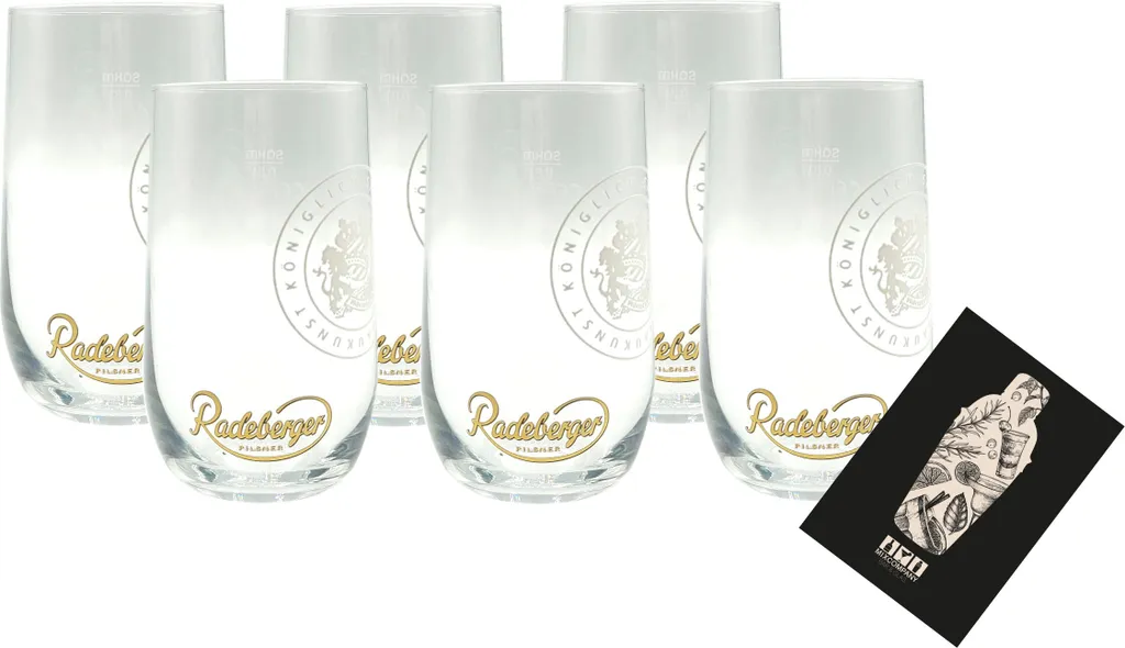Radeberger Pilsener Bierglas 6er Set Bier Glas Gläser Mit 0,3L Eichung 1 Radeberger Pilsener Bierglas 6er Set Bier Glas Gläser Mit 0,3L Eichung