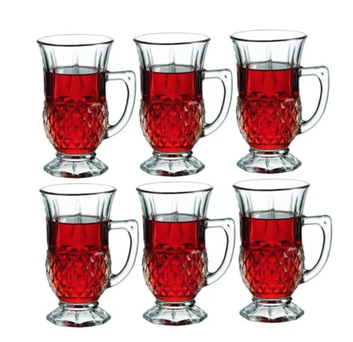 Pasabahce IstanbulTeeglas 6er Set Gläser Teegläser Trinkgläser Mit Henkel – Bild 3