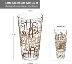 6er Latte Macchiato Gläser-Set 370 Ml Stapelbar Kaffee-Glas Cappuccino 11 6er Latte Macchiato Gläser-Set 370 Ml Stapelbar Kaffee-Glas Cappuccino -Qualitätsladen Für Geschirr cb7efb313cddaeb352237cbc94ae2d53