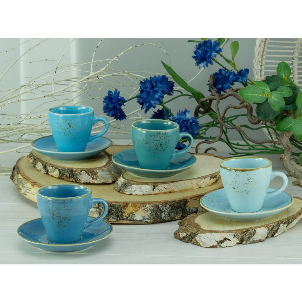 CreaTable 23698 Espressotassen-Set Nature Collection Für 4 Personen, Steinzeug, Mehrfarbig (1 Set, 8-teilig) 3 CreaTable 23698 Espressotassen-Set Nature Collection Für 4 Personen, Steinzeug, Mehrfarbig (1 Set, 8-teilig) – Bild 3