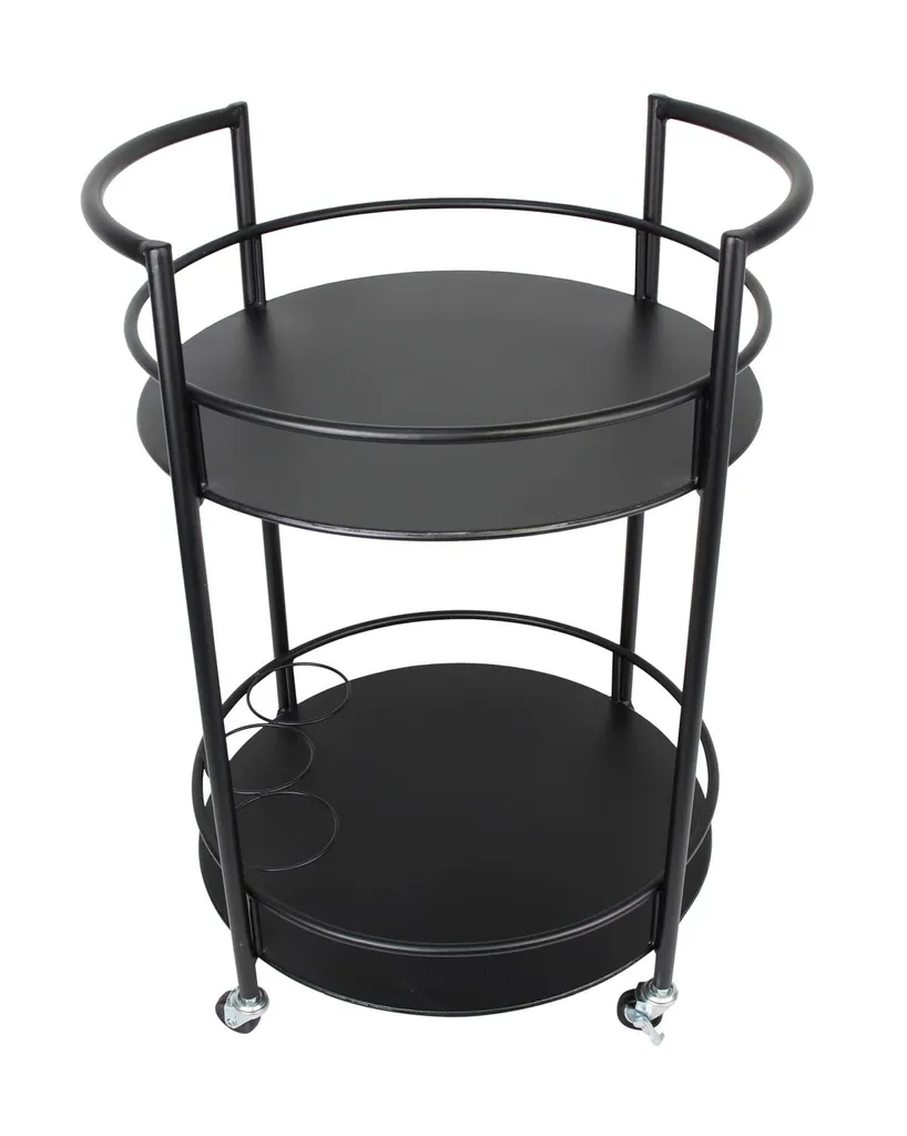 Servierwagen 'Bar', Deko Artikel, Runde Form, Wohnen, Ablagefläche, Lackiert 4 Servierwagen 'Bar', Deko Artikel, Runde Form, Wohnen, Ablagefläche, Lackiert – Bild 4