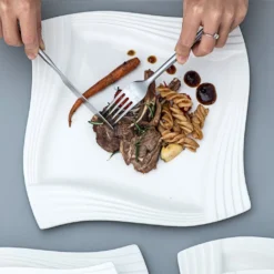 MALACASA, Serie Amparo, Cremeweiß Porzellan Tafelservice 12 Tlg. Set Speiseteller Und Suppenteller Geschirrset Für 6 Personen -Qualitätsladen Für Geschirr ceae78433552fef6d7f4bfab00ad7d5c