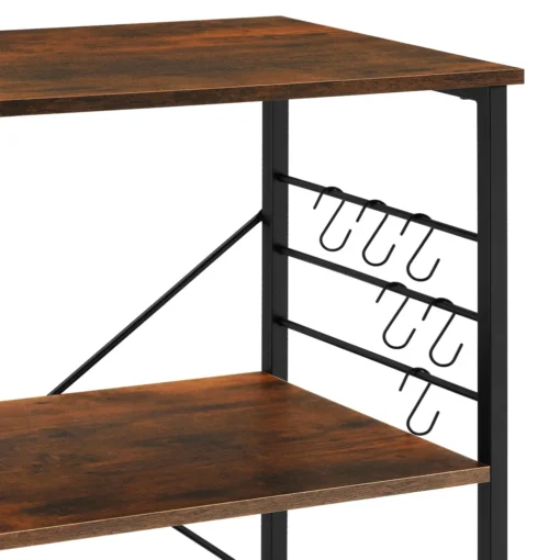 Tectake Servierwagen Rugby 65,5x45,5x88,5cm - Industrial Dunkelbraun – Bild 11