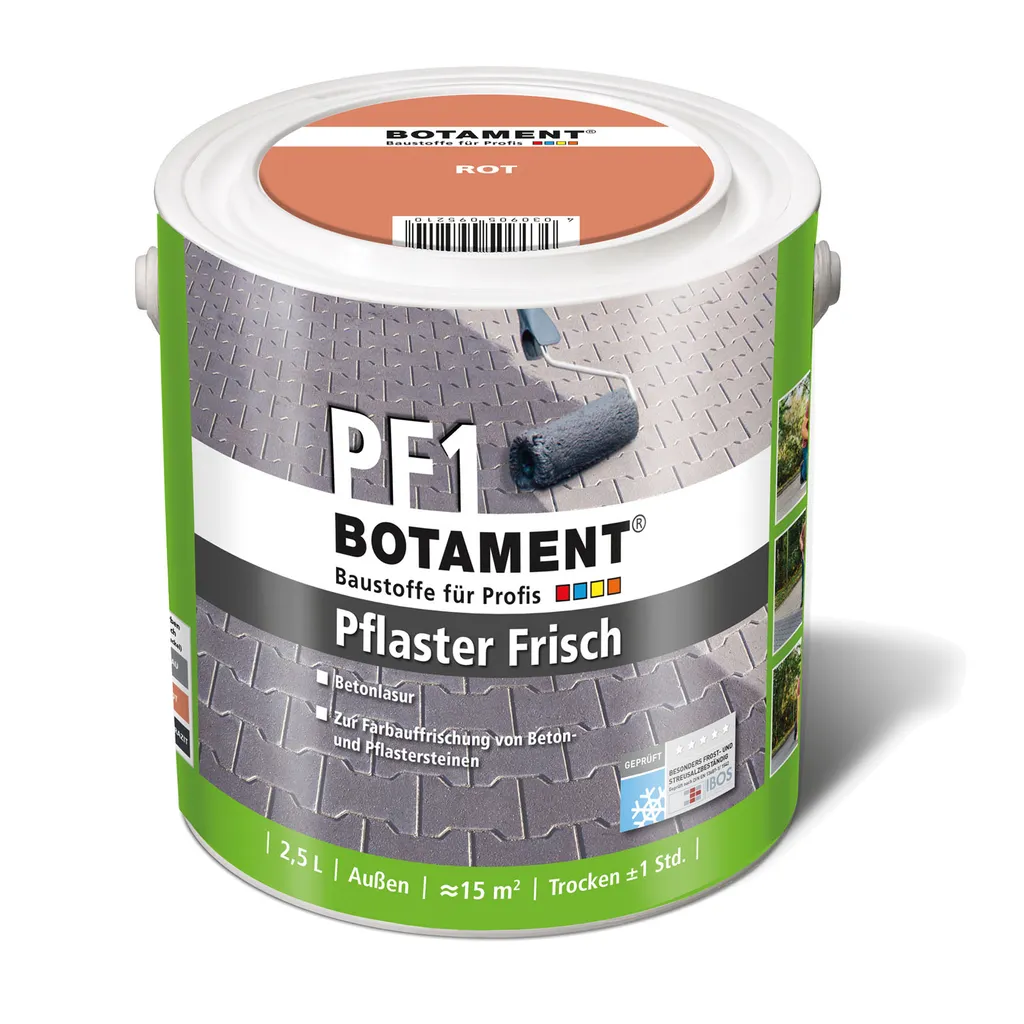 Botament PF1 Pflaster Frisch Lasur Für Betonflächen 2,5Liter Rot 1 Botament PF1 Pflaster Frisch Lasur Für Betonflächen 2,5Liter Rot