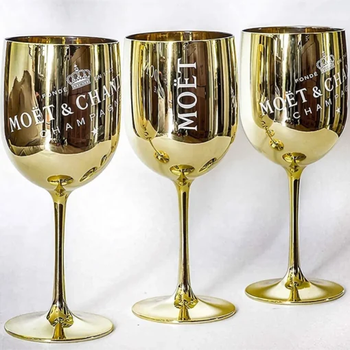 Moët & Chandon Champagnergläser Gold 6er Set Gläser Geschenkset – Bild 2