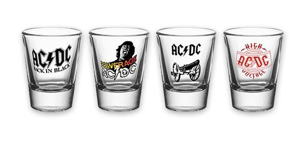 Schnapsgläser 4er Set AC/DC Mix 2 Schnapsgläser 4er Set AC/DC Mix – Bild 2