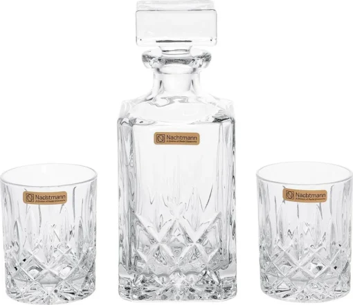 Nachtmann 0091899-0 Noblesse Whisky-Set, 1 X Karaffe/Dekanter + 2 X Whisky-Becher, Klar (1 Set) – Bild 2