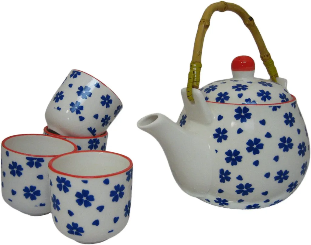 270 Asia Teeset Teeservice Teekanne Tassen 5 Tlg Weiss Blau Blumen Kinder Ruka 2 270 Asia Teeset Teeservice Teekanne Tassen 5 Tlg Weiss Blau Blumen Kinder Ruka – Bild 2