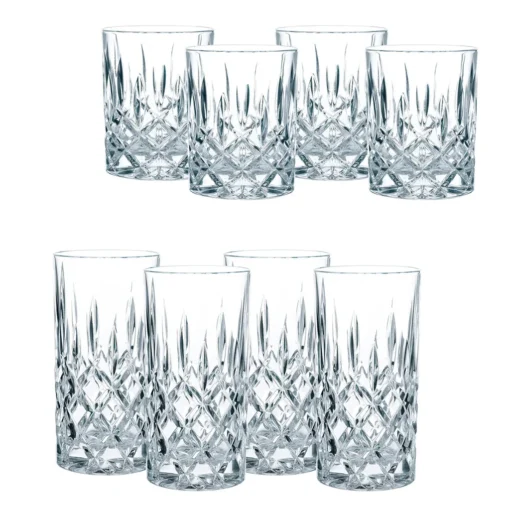 Nachtmann Nobelesse Gläser 4 Longdrinkgläser 4 Whiskygläser – Bild 3