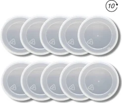 NURFUERDICH 10er Pack Wiederverwendbar 74 Mm Frischhaltedeckel Dosendeckel Konservendosen Auch Für Hundefutter Dose