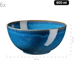 Mäser 931945 Frühstücksset Ossia Für 6 Personen, Steinzeug, Blau (1 Set, 18-teilig) 9 Mäser 931945 Frühstücksset Ossia Für 6 Personen, Steinzeug, Blau (1 Set, 18-teilig) -Qualitätsladen Für Geschirr d4baad1dc8872e53c05838e5fd339e57