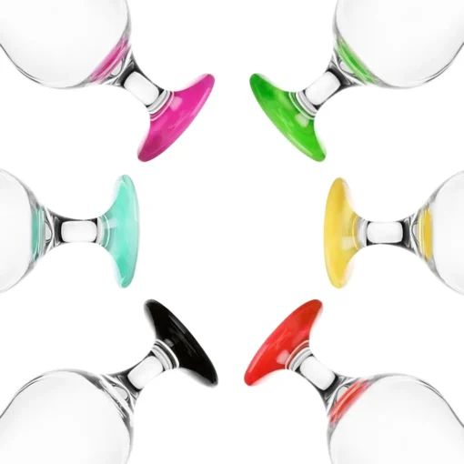 Cocktailgläser Set 6 Stück 400ml (max. 470ml) Longdrinkgläser Bargläser Hurricane Groß (Bunt) – Bild 3