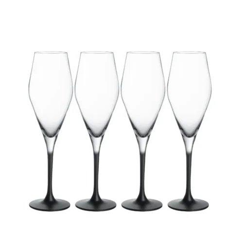 Villeroy & Boch Champagnerkelch Manufacture Rock Klar,schwarz, 4 Tlg. – Bild 6