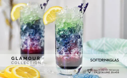 KROSNO Longdrinkgläser Wassergläser Trinkgläser | Set Von 6 | 360 ML | Glamour Kollektion | Perfekt Für Zuhause, Restaurants Und Partys | Spülmaschinenfest – Bild 3