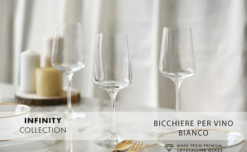 KROSNO Infinity Weißweingläser, 6er-Set, 400 Ml