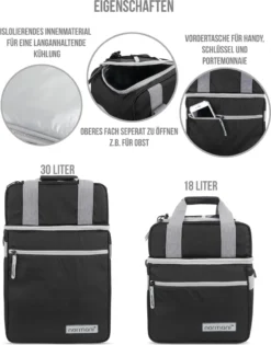 Normani Isolierte Kühltasche Mit 2 Fächern 30 L -Qualitätsladen Für Geschirr d7e0780c7412a7f510221a1d22eb1e30