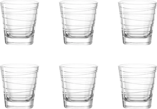LEONARDO 019449 Vario Struttura Whiskybecher, Glas, 250 Ml, Klar (6 Stück) – Bild 2