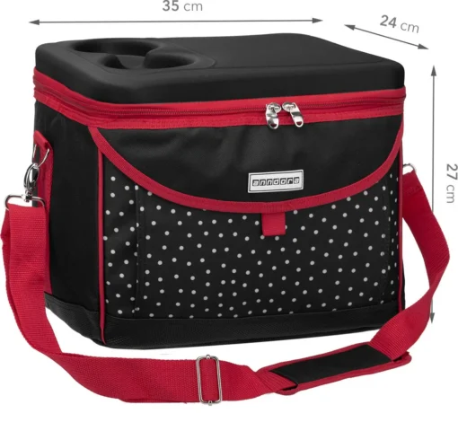 Kühlbox Kühltasche Klein Schwarz Weiß 35 X 24 X 27 Cm- Snövit - Schwarz Weiss – Bild 2