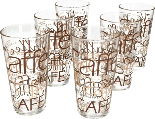 6er Latte Macchiato Gläser-Set 370 Ml Stapelbar Kaffee-Glas Cappuccino – Bild 2