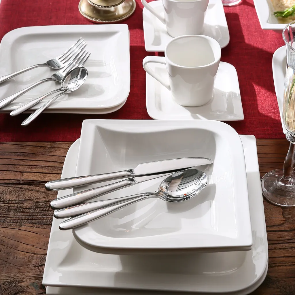 MALACASA, Serie Joesfa, 30 Tlg. Cremeweiß Porzellan Geschirrset Kombiservice Tafelservice Im Eleganten Design Mit Je 6 Tassen, 6 Untertassen, 6 Dessertteller, 6 Suppenteller Und 6 Speiseteller 10 MALACASA, Serie Joesfa, 30 Tlg. Cremeweiß Porzellan Geschirrset Kombiservice Tafelservice Im Eleganten Design Mit Je 6 Tassen, 6 Untertassen, 6 Dessertteller, 6 Suppenteller Und 6 Speiseteller – Bild 10