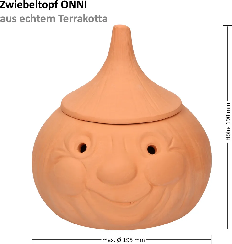 Mambocat Zwiebeltopf Onni Terrakotta Vorrats-Dose Mit Deckel Zur Aufbewahrung Von Ca. 900g Zwiebeln 8 Mambocat Zwiebeltopf Onni Terrakotta Vorrats-Dose Mit Deckel Zur Aufbewahrung Von Ca. 900g Zwiebeln – Bild 8
