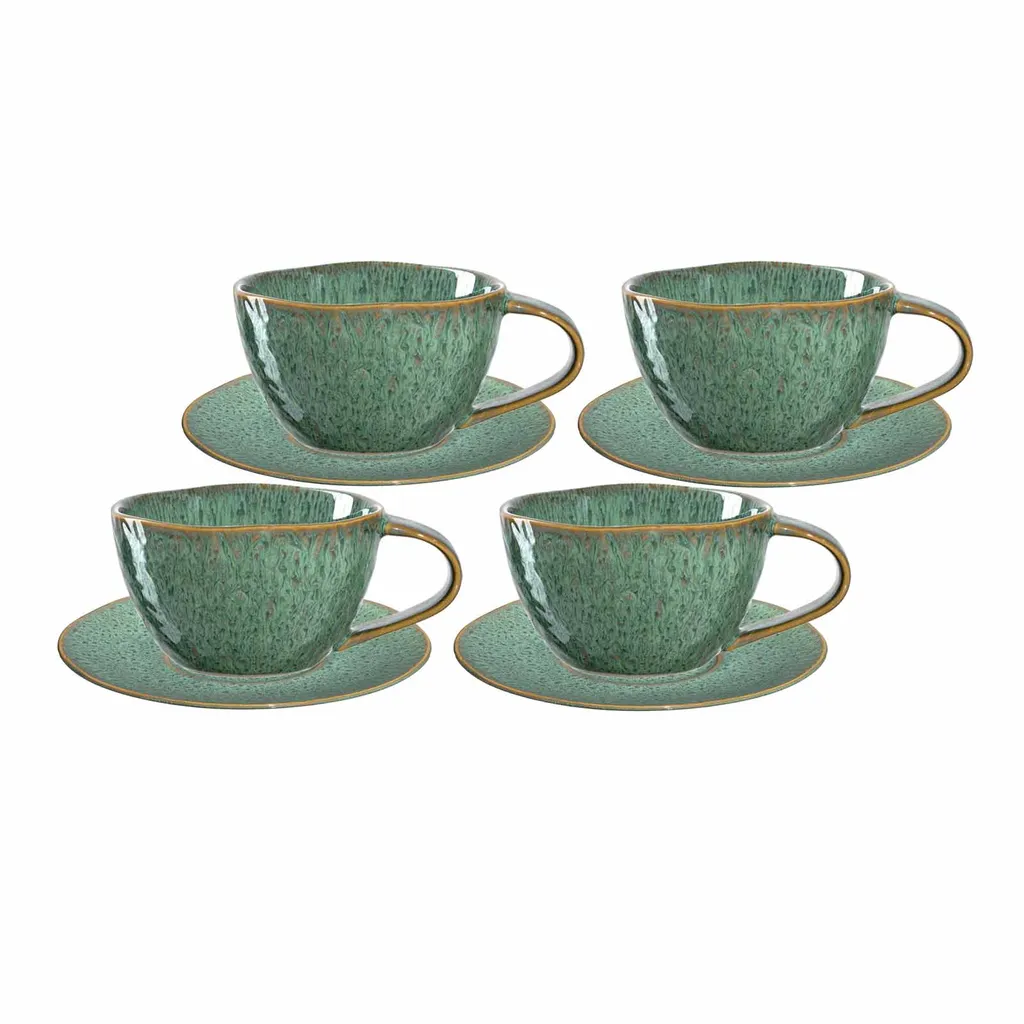 Leonardo MATERA Cappuccino Set Grün 8-teilig 1 Leonardo MATERA Cappuccino Set Grün 8-teilig
