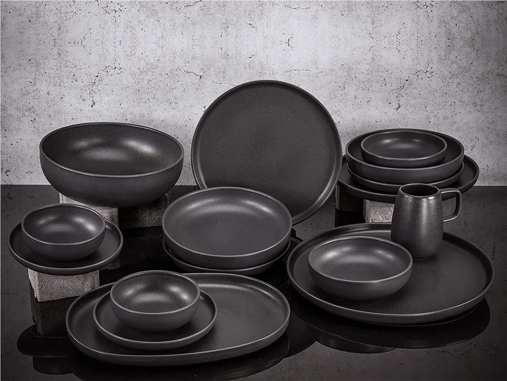 CreaTable 22978 Kombiservice Uno BLACK Für 4 Personen, Steinzeug, Schwarz (1 Set, 16-teilig) 9 CreaTable 22978 Kombiservice Uno BLACK Für 4 Personen, Steinzeug, Schwarz (1 Set, 16-teilig) – Bild 9
