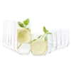 12tlg Gläserset Bella 6x Wasser Trink-Becher 6x Long-Drink Partygläser 310ml Tumbler Glas Gastro