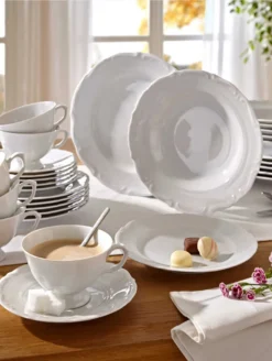CreaTable 16137 Tafelservice Maria Theresia Für 6 Personen, Porzellan, Weiß (1 Set, 12-teilig) 9 CreaTable 16137 Tafelservice Maria Theresia Für 6 Personen, Porzellan, Weiß (1 Set, 12-teilig) -Qualitätsladen Für Geschirr da440331380faa711af9f783a1de1814