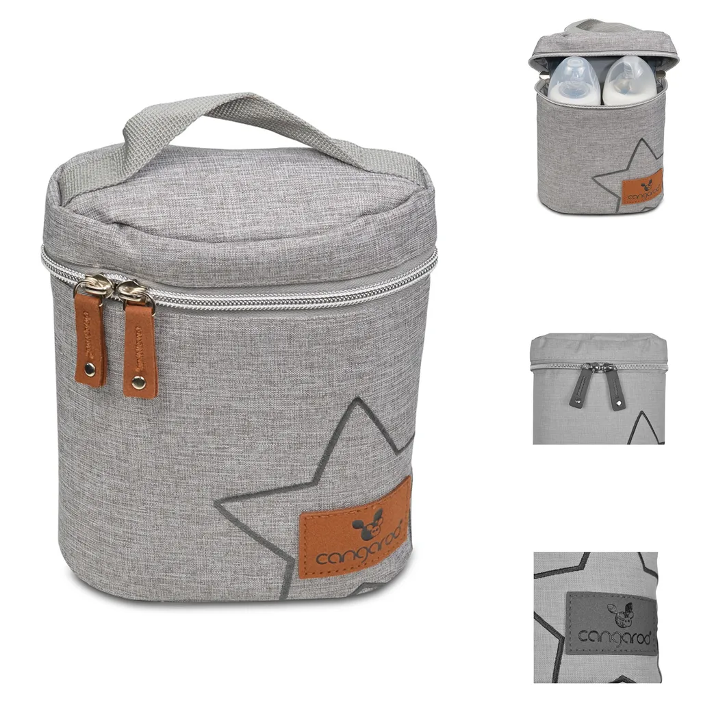 Cangaroo Thermotasche Charlie Thermobox Für 2 Babyflaschen Reißverschluss Griff Hellgrau 2 Cangaroo Thermotasche Charlie Thermobox Für 2 Babyflaschen Reißverschluss Griff Hellgrau – Bild 2
