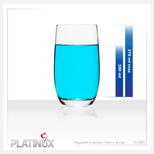 Elegante Trinkgläser 360ml (max. 440ml) Set 6 Teilig Wassergläser Saftgläser – Bild 4