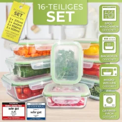 Fresh Master Frischhaltedosen Set 16-tlg. Borosililatglas, (2 X 370 Ml, 2 X 640 Ml, 2 X 1.050 Ml, 2 X 1.520 Ml Frischhaltedose Mit Deckel) 9 Fresh Master Frischhaltedosen Set 16-tlg. Borosililatglas, (2 X 370 Ml, 2 X 640 Ml, 2 X 1.050 Ml, 2 X 1.520 Ml Frischhaltedose Mit Deckel) -Qualitätsladen Für Geschirr dbd37e3cacffcf2c8af2bbf1842011b3