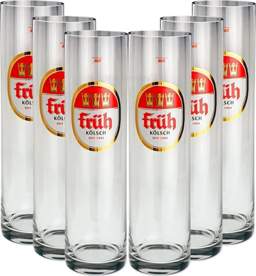 Früh Kölsch Biergläser / Gläser / Stangen Set - 6x 0,2l