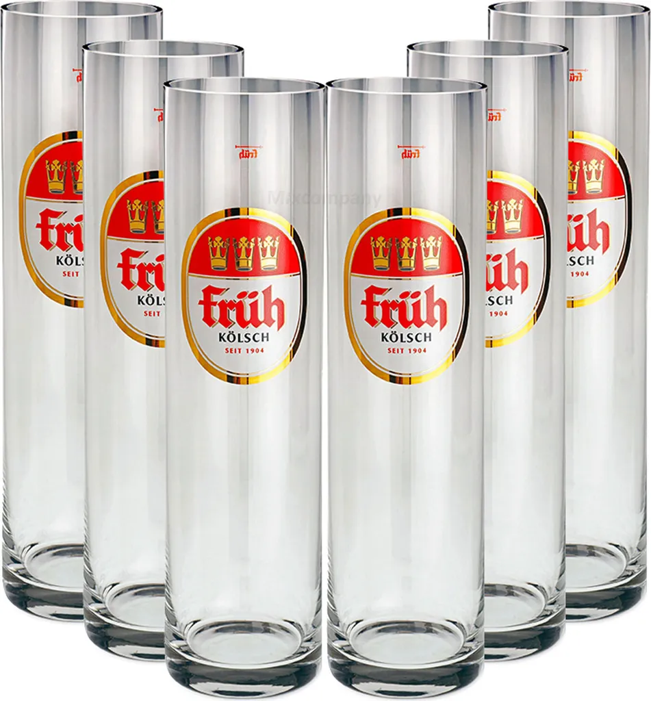 Früh Kölsch Biergläser / Gläser / Stangen Set - 6x 0,2l 1 Früh Kölsch Biergläser / Gläser / Stangen Set - 6x 0,2l