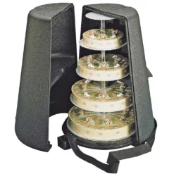 Thermohauser EPP-Thermobox Etagen-Tortenständer, Schwarz, Für Eine Max. 5-stöckige Etagere Mit Max. Durchm. 46 Cm Und 72 Cm Höhe