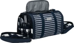 Anndora Picknick Kühltasche + Decke + Zubehör - Blau Weiß Gestreift - Blau 13 Anndora Picknick Kühltasche + Decke + Zubehör - Blau Weiß Gestreift - Blau -Qualitätsladen Für Geschirr dcd78271bf2dc45200e407102ab350a9