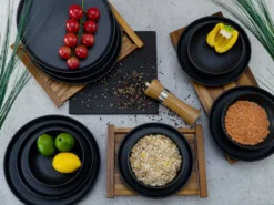 CreaTable 22979 Tafelservice Uno BLACK Für 4 Personen, Steinzeug, Schwarz (1 Set, 12-teilig) 9 CreaTable 22979 Tafelservice Uno BLACK Für 4 Personen, Steinzeug, Schwarz (1 Set, 12-teilig) -Qualitätsladen Für Geschirr dced08265e664219b7854a18d1a68f2f