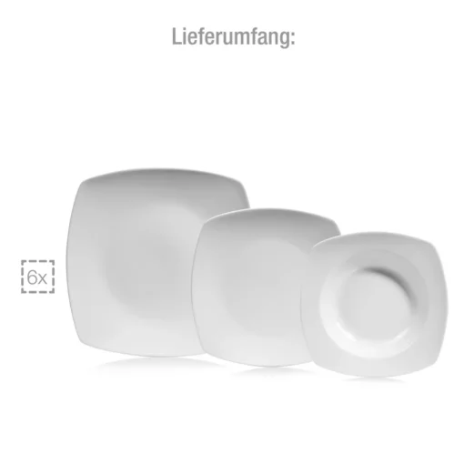 Sänger SÄNGER Porzellan Geschirrset Markant, Tafelservice 18 Teilig Für 6 Personen – Bild 7