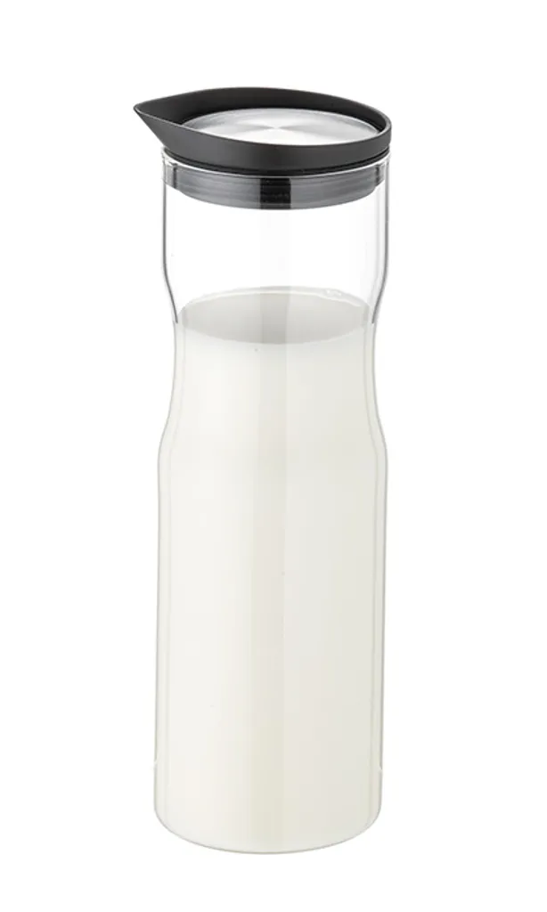 APS Glaskaraffe /// Ø 8 Cm, H: 25 Cm, 1 Liter /// Glas, 18/8 Edelstahl, Silikon /// Deckel Matt Poliert /// 10721 3 APS Glaskaraffe /// Ø 8 Cm, H: 25 Cm, 1 Liter /// Glas, 18/8 Edelstahl, Silikon /// Deckel Matt Poliert /// 10721 – Bild 3